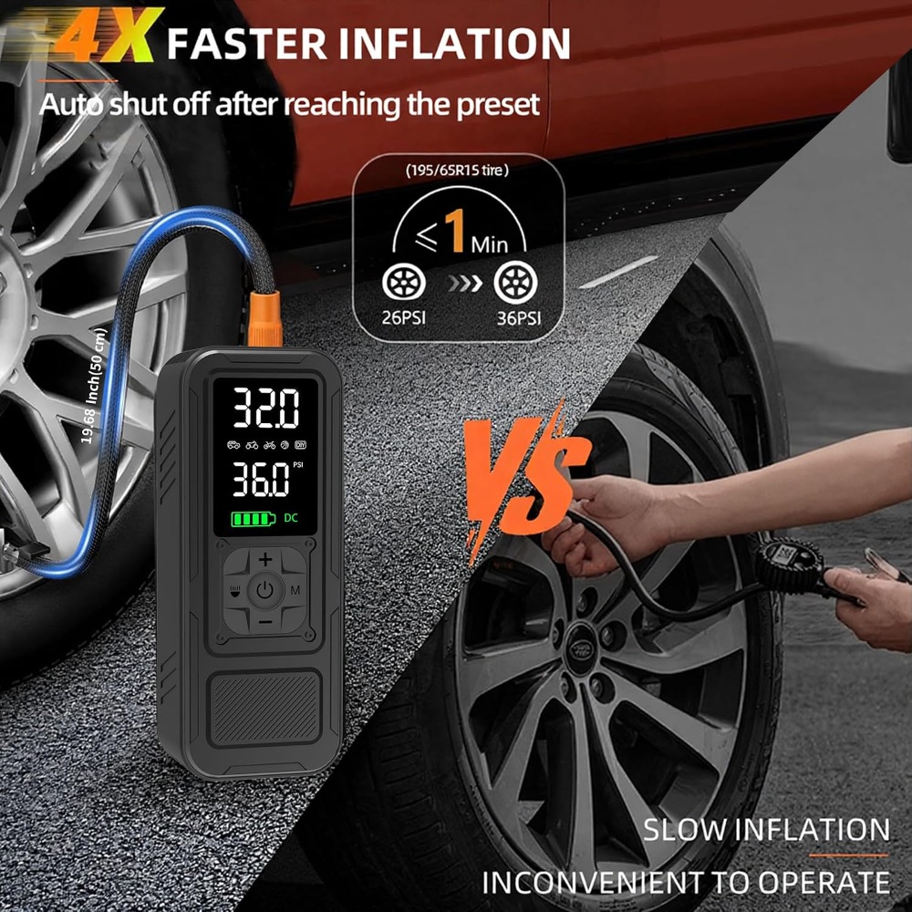 Inflador de Pneus Sem Fio de 6 - Air Compressor avaliação e preço